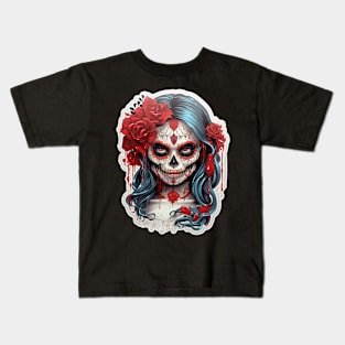 Muerta Calaca Calavera Day of the Dead Kids T-Shirt